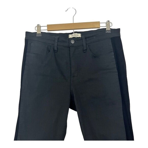 Madewell 9" Mid-Rise Skinny Jeans Velvet Tuxedo Stripe Edition Size 32 - Picture 2 of 5